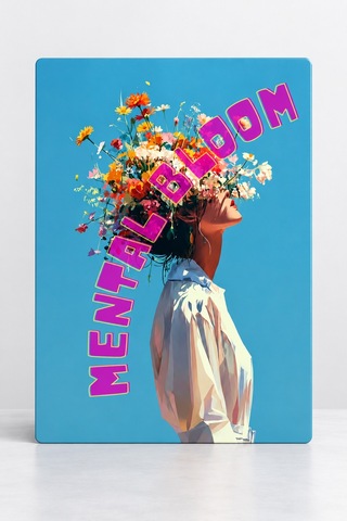 Dekoratif Mental Bloom Metal Tablo Modern Duvar Dekorasyonu Çok Renkli
