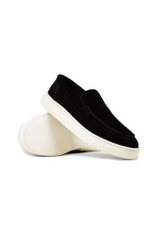 Deery Erkek Hakiki Süet Siyah Loafer Ayakkabı - 04405msyhe01