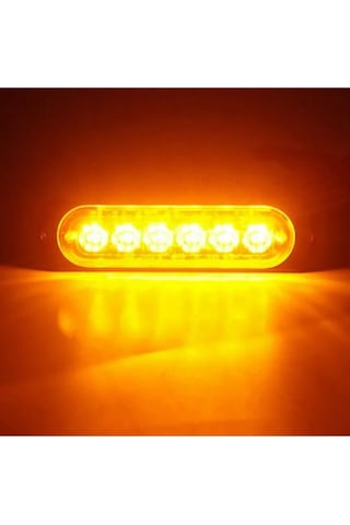 Ahmet Otomotiv 4 Adet Beyaz Camlı Sarı Amber Çakar Lamba 11cm 12v-24v