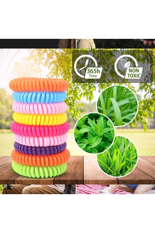 Geekyou 20 Adet Eva Plastik Kovucu Bileklik + 4 Çırtı Seti - Yeşil, Sarı, Kırmızı, Mavi Renkler - 5.2 Cm Çap