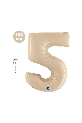Folyo Rakam 5 Satin Krem 40 Inc 101 Cm Grabo Yüksek Kalite Folyo Rakam Çok Renkli