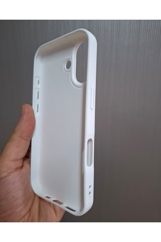 Apple Uyumlu iPhone 17 Logolu İçi Kadife Silikon Lansman Kılıf Beyaz