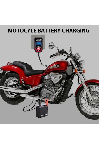 Ranyeek 6v-12v Akü Şarj Cihazı 2a, Akıllı Mikroişlemci Kontrollü, 8 Aşamalı Koruma, Eu Fişi, Led Ekranlı, 32ah Kurşun-asit Akü İçin