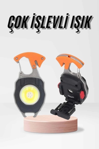 Çok İşlevli Acil Durum Işığı Usb Şarjlı Cep Feneri 7 Farklı Mod Çok Renkli