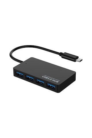 Thentech 4 Portlu Usb 3.0 Hub Çoklayıcı Type-c 5gbps Yüksek Hız Dizüstü Masaüstü Pc Macbook Uyumlu Dönüştürücü