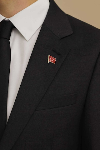 Ay Yıldız Türk Bayrağı Yaka Rozeti Gold 2x2 Cm Parlak Dalgalı Bayrak Rozet Metal Şık Tasarım Gri