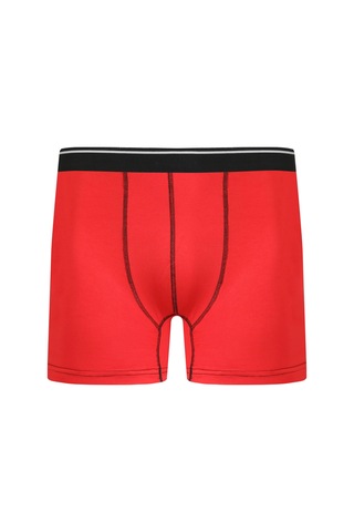Giyim Erkek Pamuk Likralı Boxer Kırmızı Kırmızı