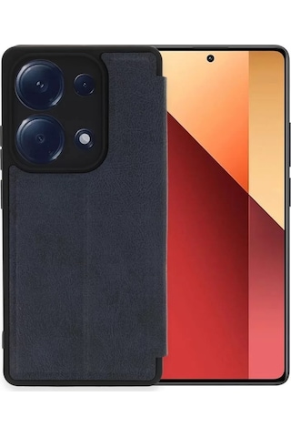 Newface Xiaomi Redmi Note 13 Pro 4g Kılıf Flip Cover - Lacivert Resimdeki