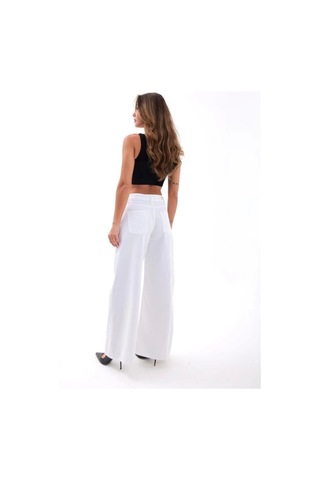 Defymoda 7471 Pantolon-beyaz Beyaz
