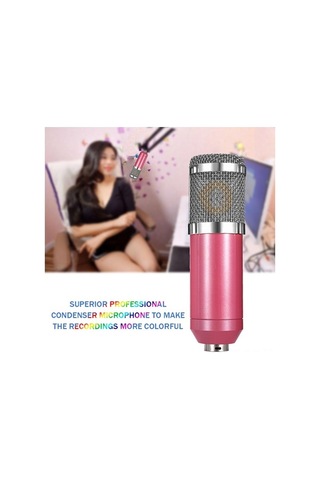 Fortunelane Profesyonel Kondenser Mikrofon - Yüksek Çözünürlüklü Ses, Beyaz, Bilgisayar, Ktv, Stüdyo İçin