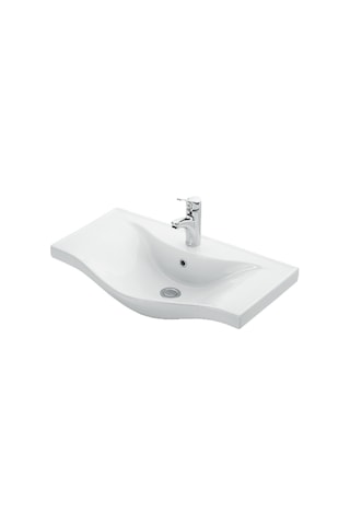 Yıldız Asma 65 Cm Beyaz Mdf Lavabolu Asma Banyo Dolabı Takımı Beyaz