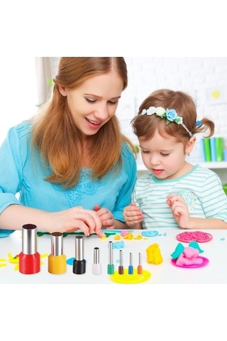 Ulzyvf Yuvarlak Seti Seramik Şekli Renkli Polimer Mini Kutusu Kesiciler Kalıplar İle Depolama Daire Çömlek Çok Araçları 40 Adet, Çok Renkli