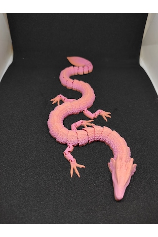 Teknosanat 3d Baskı Hareketli Eklemli Ejderha Figürü - Dekoratif Obje Pembe-turuncu Geçişli Teknosanat 3d Baskı Hareketli Eklemli Ejderha Figürü - Dekoratif Obje Pembe-turuncu Geçişli