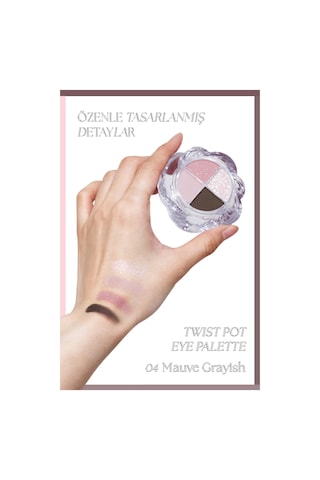 İpeksi Dokulu 4'lü Far Paleti Muzıgae Mansıon Twist Pot Eye Palette 04 Mauve Grayish 17898007