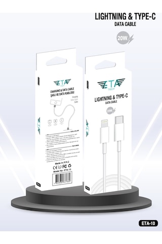 Apple İphone 14-14 Pro Uyumlu Lightning Şarj Kablosu 20w 1metre