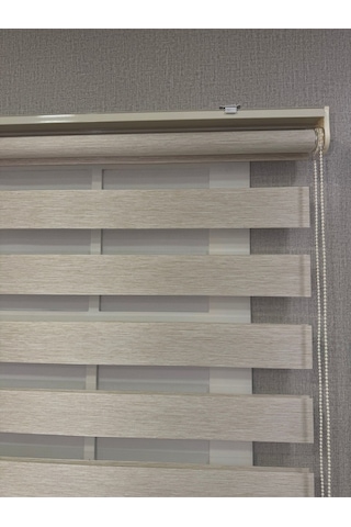 Donatti Bambu Zebra Stor Güneşlik Perde Bej Bej