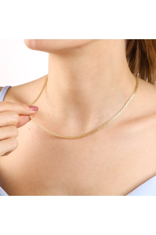 14 Ayar Altın Bismark Zincir 45 Cm