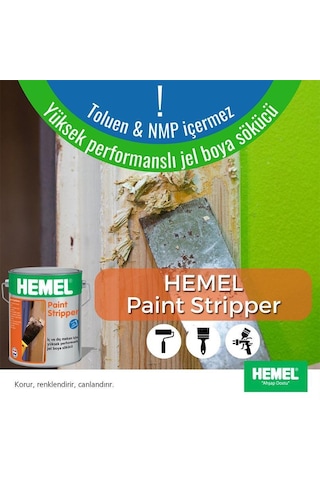 Hemel 19069 Paint Stripper 0.75Lt Jel, Vernik Boya Sökücü