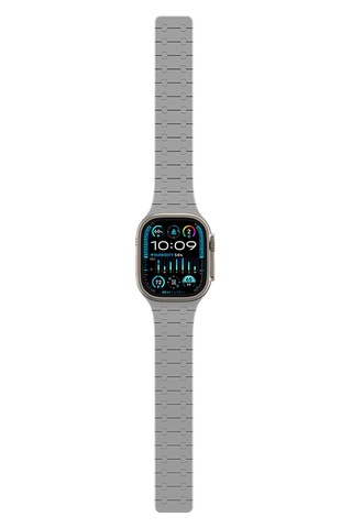 Watch 7 45mm Amazingthing Smoothie Sport Magnetik Tak Çıkar Silikon Strap Kayış Gri-mavi