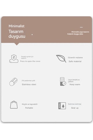 Jian Fan Paslanmaz Çelik Termos Fincan Saman Göbek Fincan Yil Yeşil