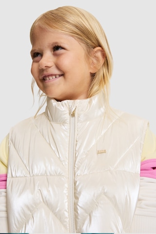 U.S. Polo Assn. Kız Çocuk Krem Parlak Kumaş Fermuarlı Yelek 50328222-vr256 İnci