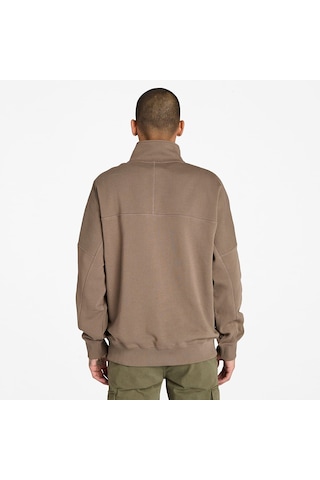 Timberland Çeyrek Fermuarlı Erkek Sweatshirt Kahverengi