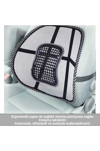 Nissan Juke İle Uyumlu Koltuk Minderi Bel Arkası Masajlı Sırtlık Siyah 1 Adet