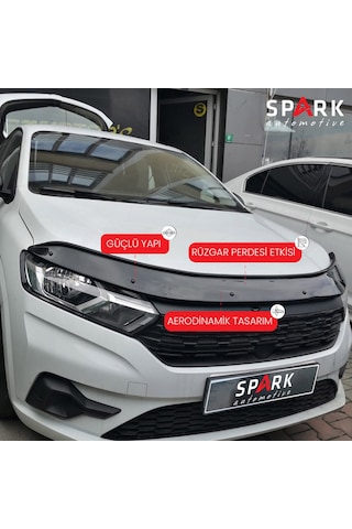 Dacia Sandero 2021- Yılı Ve Sonrası Uyumlu Kaput Rüzgarlığı 4mm Siyah