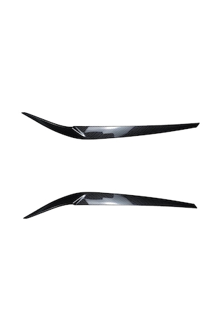 Araba Karbon Fiber Görünüm Far Kaş Göz Kirpikleri Bmw 5 Serisi G30 G31 G38 F90 M5 540ı 525i 530i 1721 Parlak Siyah