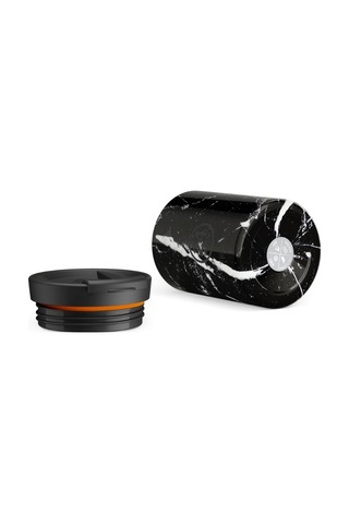 Travel Tumbler Black Marble Paslanmaz Çelik Termos Bardak 350 Ml Siyah