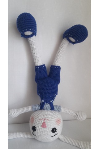 Amigurumi Mavi Tavşan Oyuncak