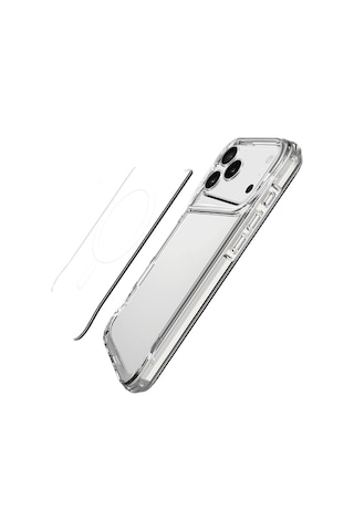 Apple Uyumlu iPhone 17 Pro Kılıf Zore M-safe Şarj Özellikli T-max M-safe Kapak Seffaf