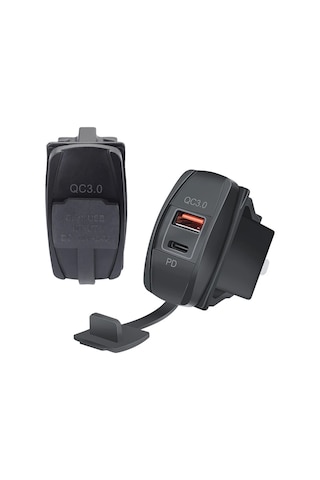 Marin Tip Usb 3.0 + Type-c Usb Araç Şarj Cihazı Söketi
