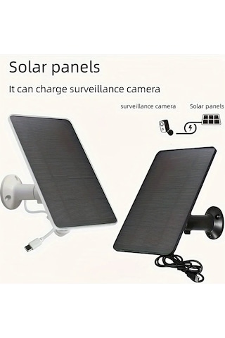 Besthome1 Dream011 2/3 Adet Beyaz Güneş Panelleri, Dış Mekan Kameralar & Fanlar İçin Şarj Power Bank Uyumlu Type C Usb