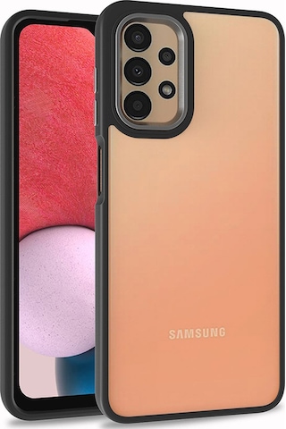 Zore Galaxy Uyumlu A13 4g Kılıf Msra Flora Kapak - Siyah Siyah