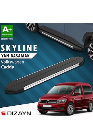 S-dizayn Vw Caddy 3 Skyline Krom Yan Basamak 193 Cm 2004-2020 A+ Kalite