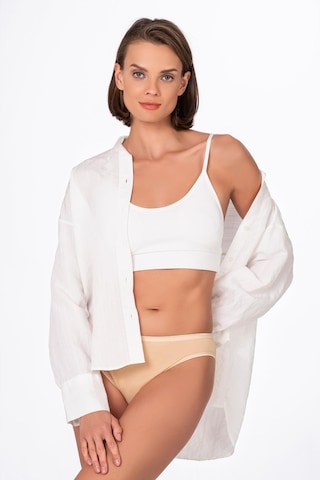 Kompedan Likralı Daphne 40/1 Kalın Bikini Altı Külot Ten | K6120 Ten