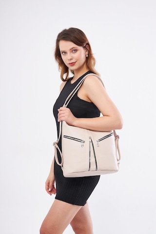 Derinss Leather Derinss Hakiki Deri Kadın Bej Sırt Ve Omuz Çantası Dkb501 001