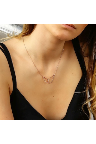 Kuyumcudukkani "sen Ve Ben"elişidamla Figürlü Kolye-37098-r Rose Gold