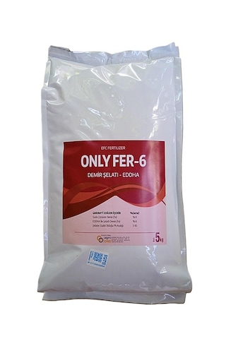 Only Fer-6 Eddha Demir Gübresi (5 Kg)-bitkilerde Demir Eksikliği Kloroz İçin