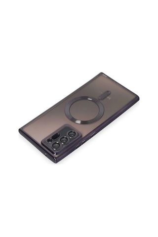 Samsung Galaxy Uyumlu Note 20 Ultra Kılıf Kross Magneticsafe Kapak - Mor Çokrenkli