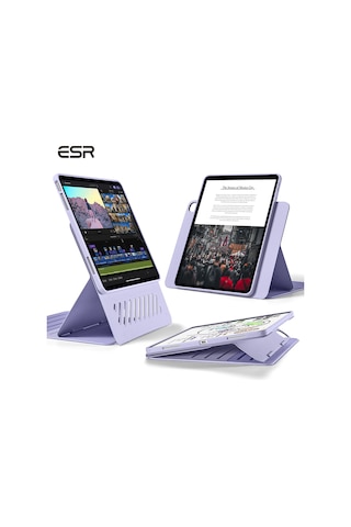 Apple Uyumlu iPad Air 13 M2-m3 2024 Shift Kılıf-mor Kapaklı Kılıf