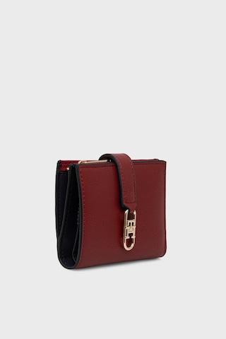 Tommy Hilfiger Logolu Çıtçıtlı Ve Fermuarlı Cüzdan Kadın Cüzdan Aw0aw18934 Xlı Kırmızı Kirmizi
