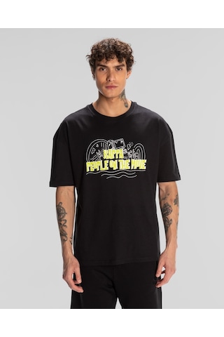 Kappa Logo Fred Erkek T-shirt-siyah Siyah
