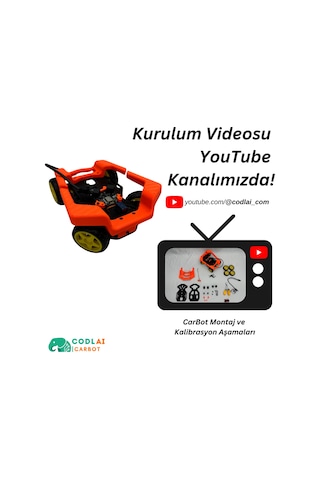 Codlaı Carbot Eco 3d Baskılı Programlanabilir Robotik Araba Seti - Otonom Araç Stem Kiti