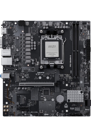 Msı Pro B840m-b Ddr5 8000mhz Oc M.2 Vga/hdmı Pcıe 4.0 Am5 Matx Anakart