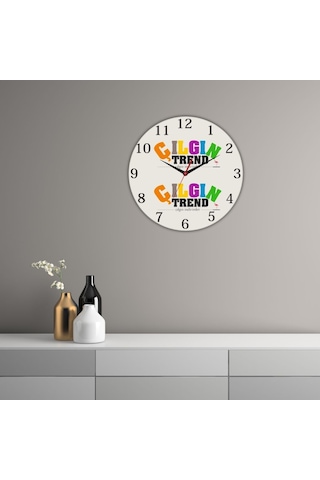 Kişiye Özel Logolu Metal Duvar Saati - 29 Cm Kurumsal Ofis Hediyesi Beyaz