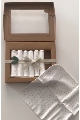 Organik Pamuk 7'li Bebek Ağız Mendili 20x20 Cm 7 Adet