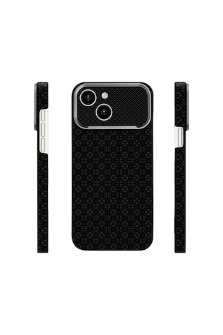 Apple iPhone Uyumlu 14 Kılıf Magsafe Şarj Özellikli Premium Retro Çiçek Desenli Kamera Ve Lens Korumali Velix Sert Pc Kapak Siyah