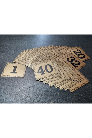 Kapı Numarası 5.5x6.5 Cm Kendinden Yapışkanlı No:1 Den 40’A